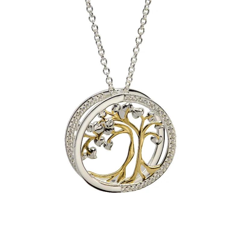 trendy gold necklaces for women -Unique & Co 18ct Gold Tree Necklace