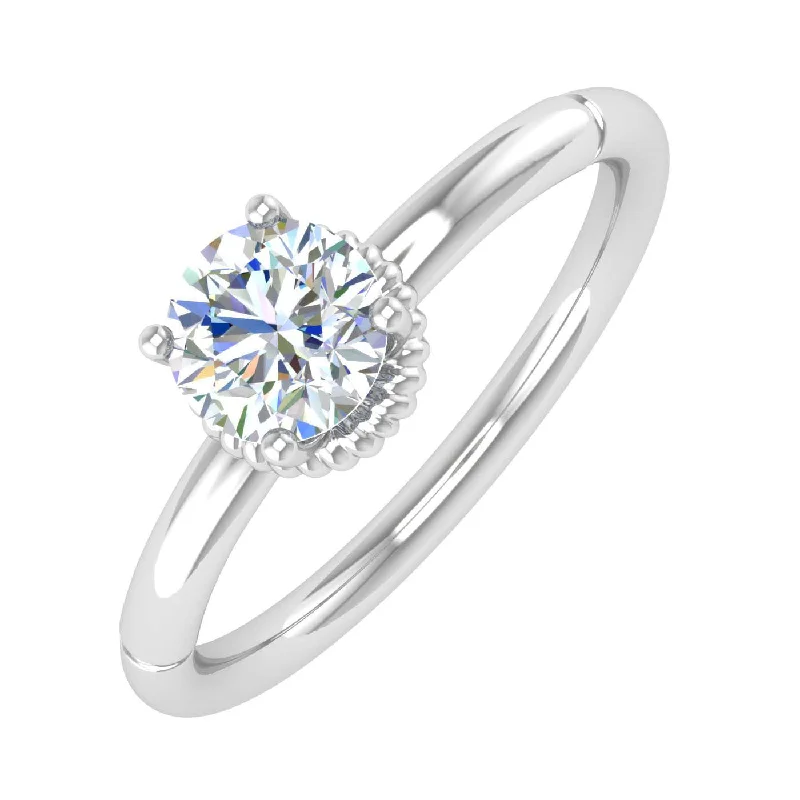 handcrafted engagement rings -1/2 Carat 4-Prong Set Diamond Solitaire Engagement Ring in Gold