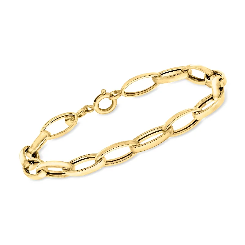 Ross-Simons Italian 18kt Yellow Gold Oval-Link Bracelet