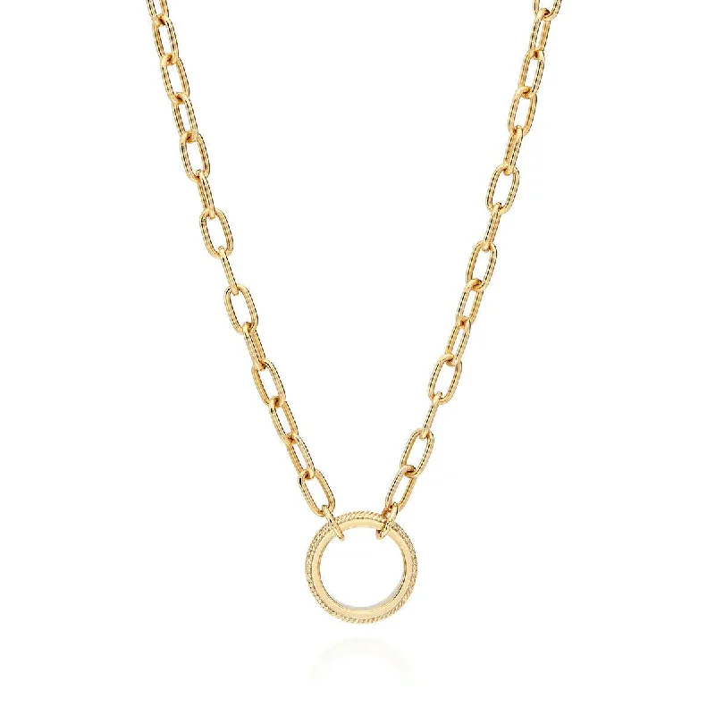 women’s heart necklaces -Anna Beck Open Chain Gold Necklace