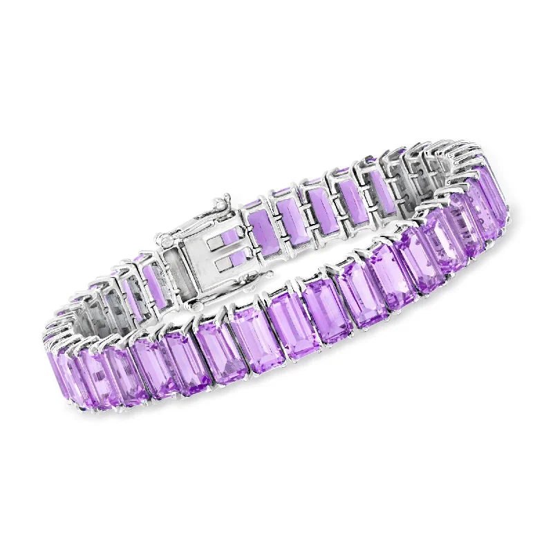 Ross-Simons Amethyst Tennis Bracelet in Sterling Silver