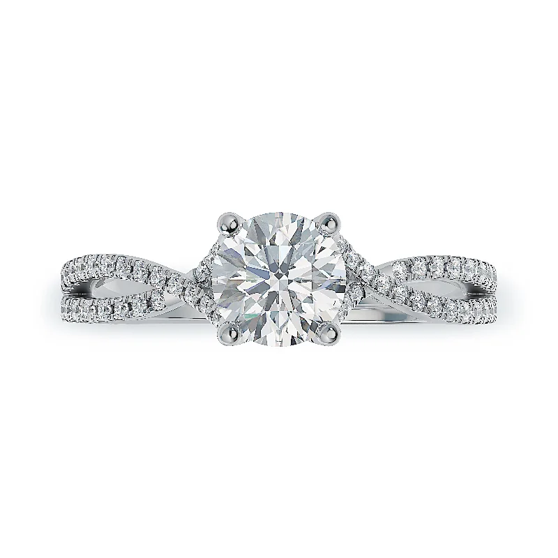 two-tone engagement rings -Lab Grown Diamond Engagement Ring