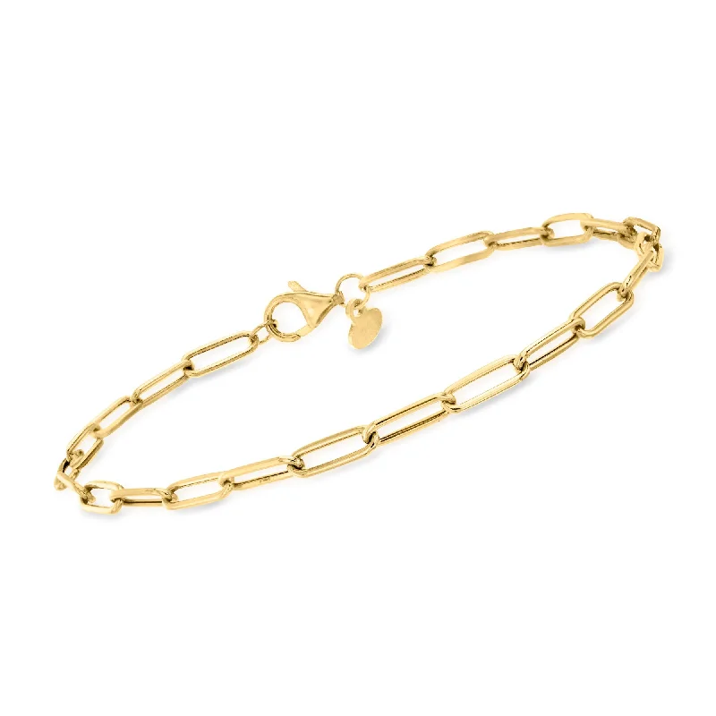 Ross-Simons Italian 18kt Yellow Gold Paper Clip Link Bracelet