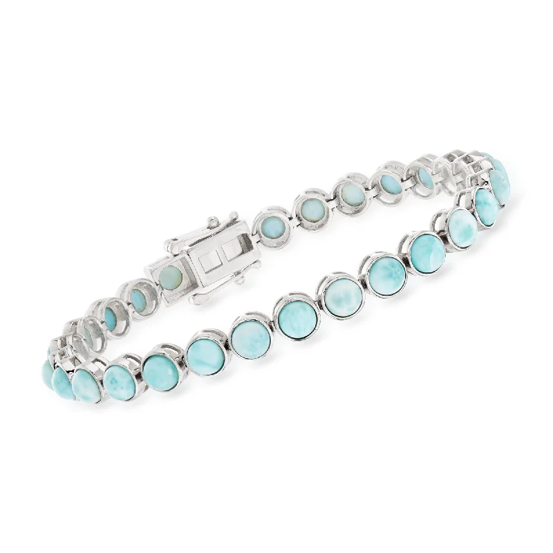 Ross-Simons 5mm Larimar Tennis Bracelet in Sterling Silver