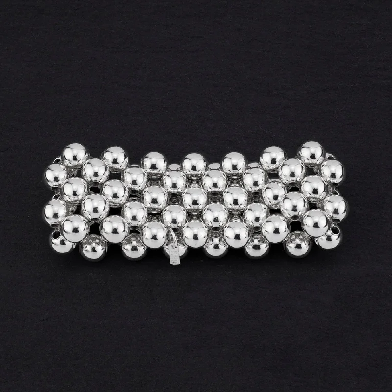 Chunky Sterling Silver 8mm Ball Stretch Bracelet