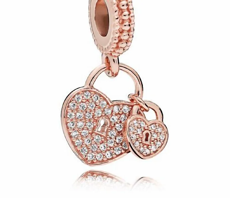 Love Locks Dangle Charm In Rose