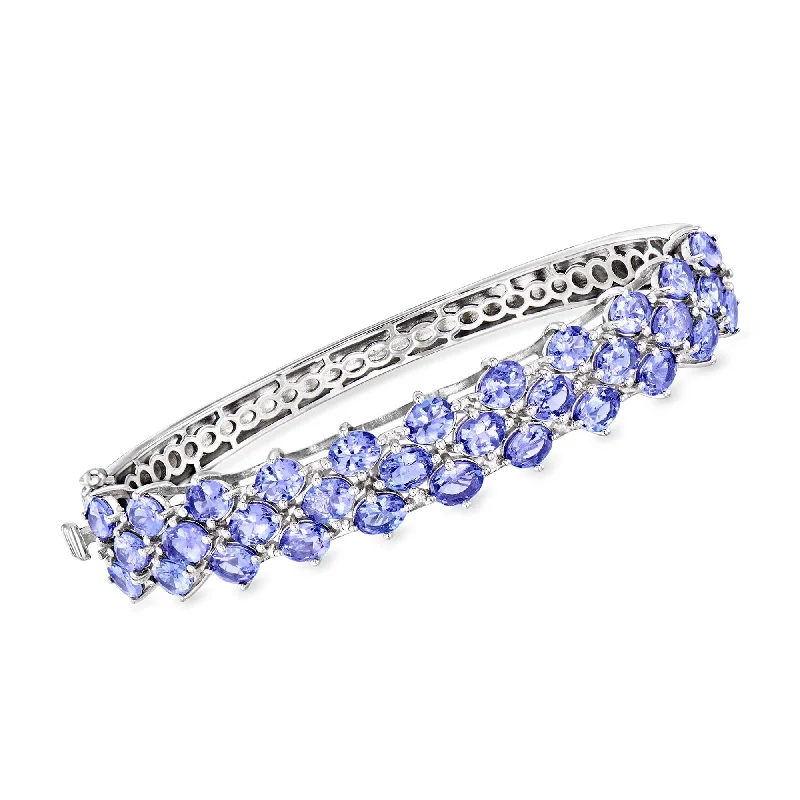 Ross-Simons Tanzanite Bangle Bracelet in Sterling Silver