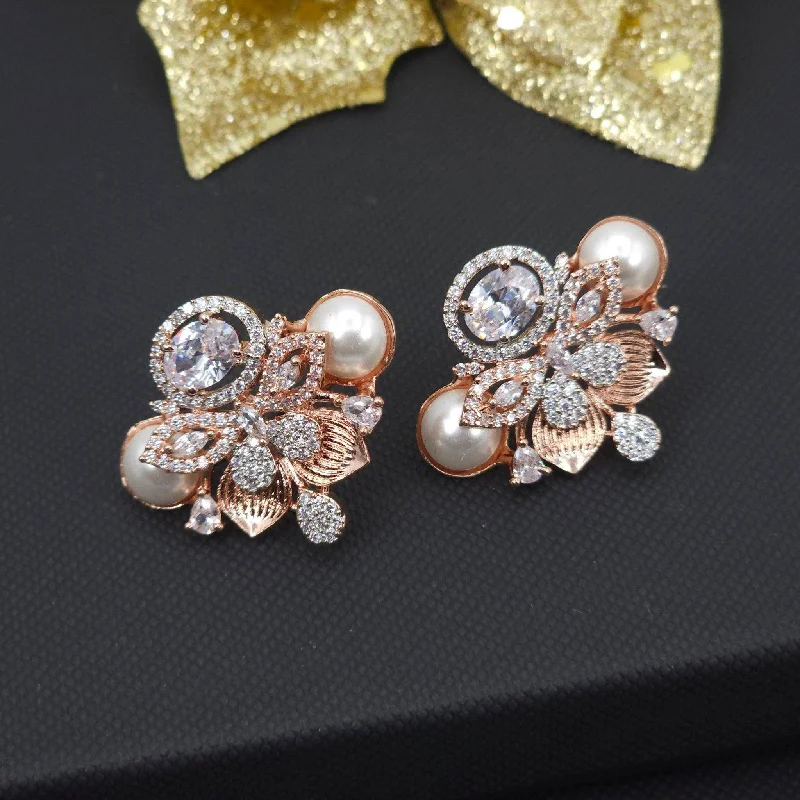 Mogra - American Diamond Stud Earrings