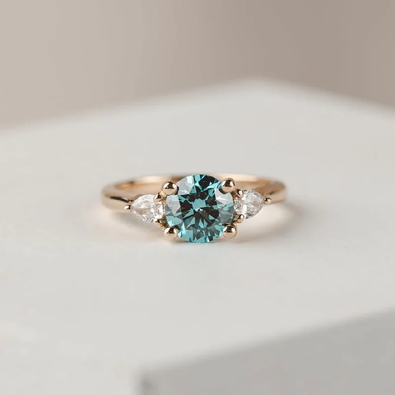 women’s contemporary engagement rings -Charlotte Blue Lab Grown Diamond Engagement Ring