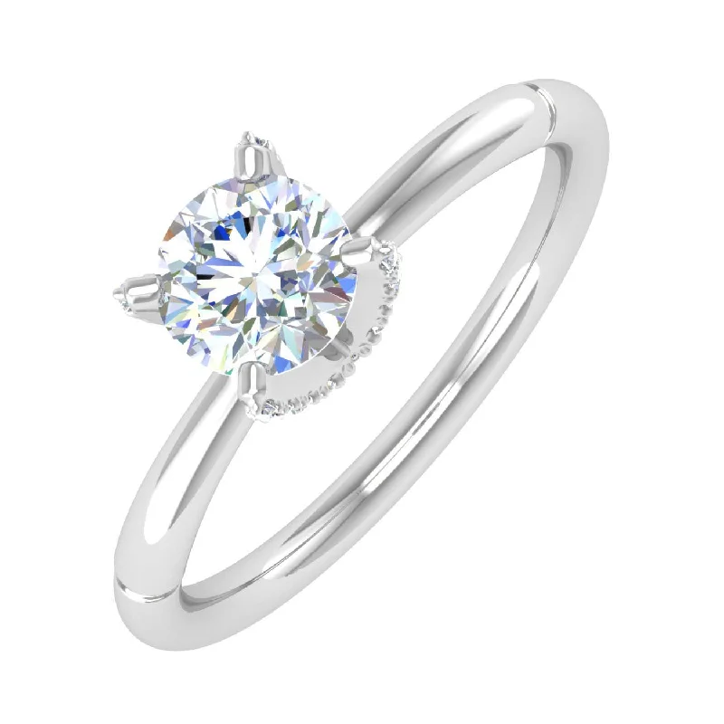 platinum diamond engagement rings - 965/8 Carat 4-Prong Set Diamond Solitaire Engagement Ring in Gold