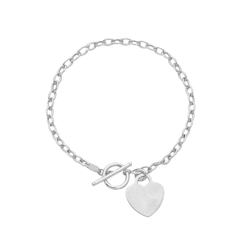 Gold Heart Toggle Bracelet