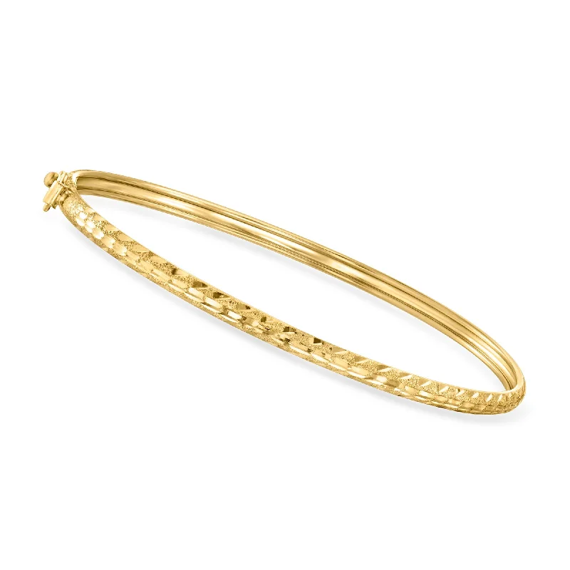 Canaria 10kt Yellow Gold Flexible Bangle Bracelet