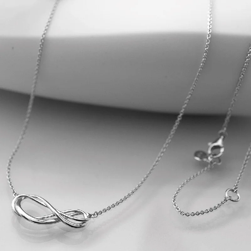 silver necklaces for women -Kit Heath Sterling Silver Infinity Necklace