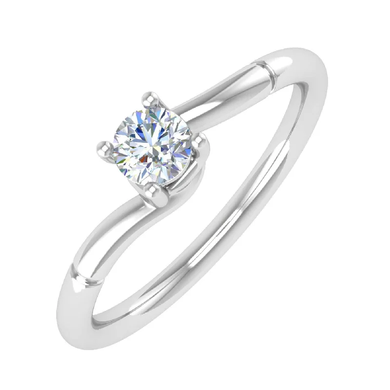 unique engagement rings for women -1/4 Carat 4-Prong Set Diamond Solitaire Engagement Ring Band in Gold