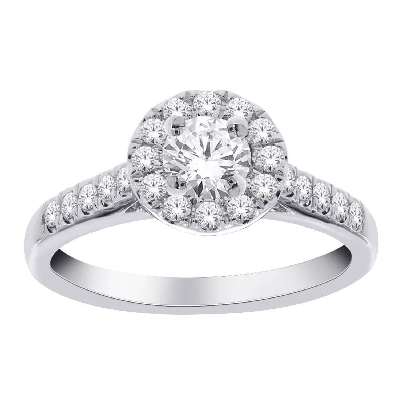 women’s engagement rings with diamonds -14KT 1.25CTW Lab Grown Diamond Engagement Ring