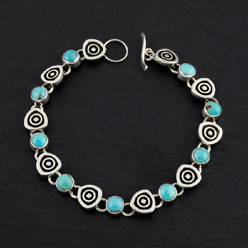 Mexican Silver and Turquoise Bracelet