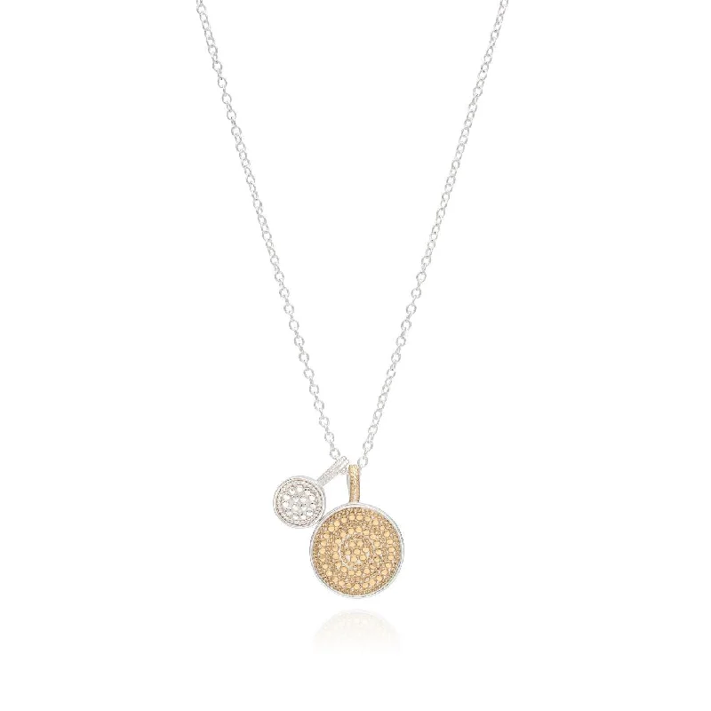 custom necklaces for women -Anna Beck Silver & Gold Dual Disc Circle of Life Necklace