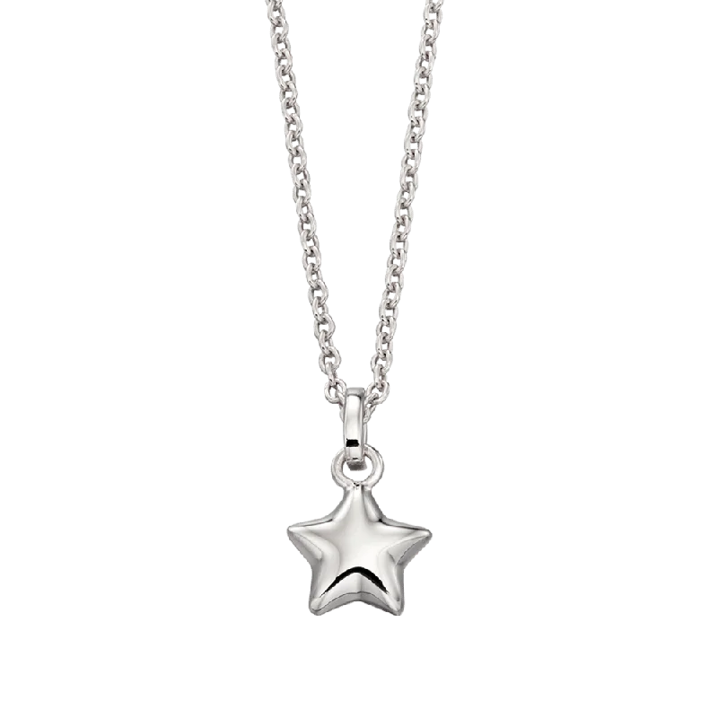 charm pendant necklaces for women -Little Star Eva Plain Small Star Pendant and Chain