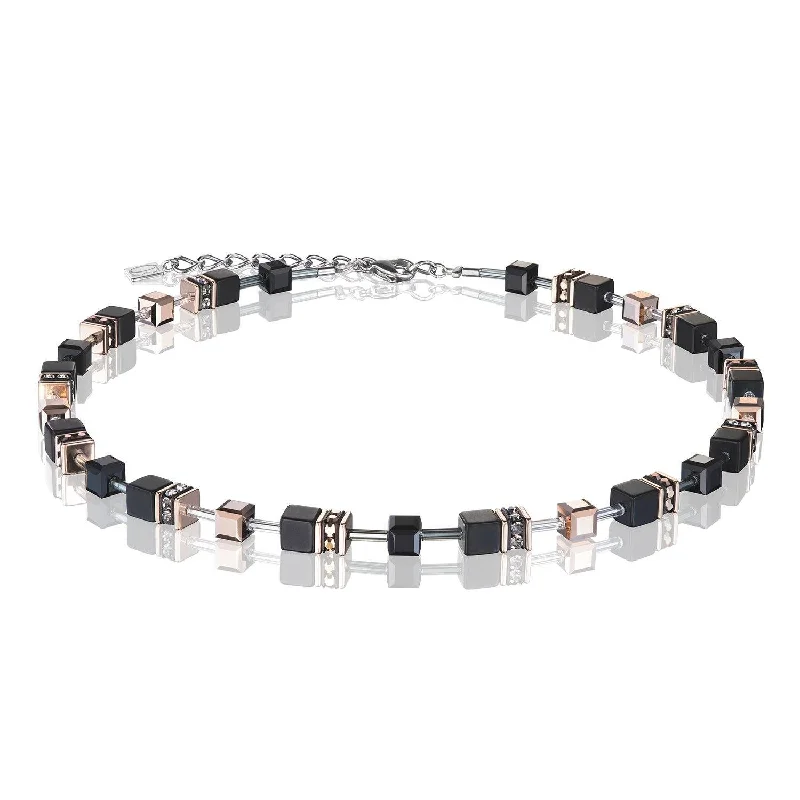 chunky necklaces for women -Coeur De Lion Black Swarovski® Crystals GeoCUBE® Necklace