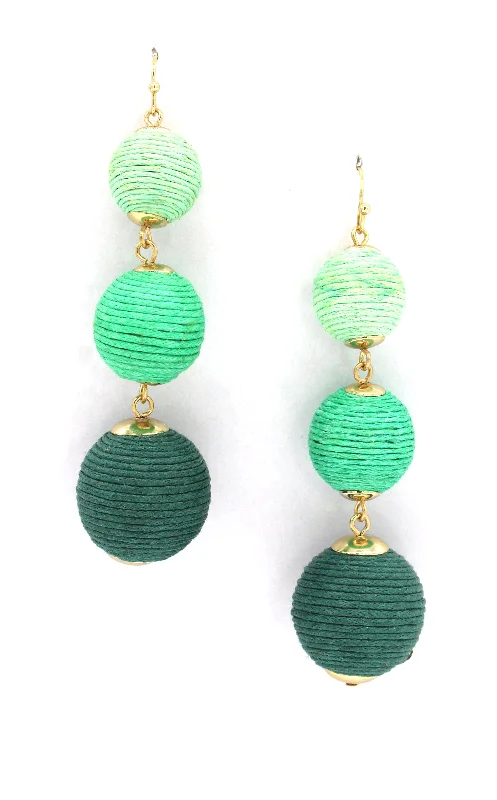 Avery Drop Earrings- Green Ombre