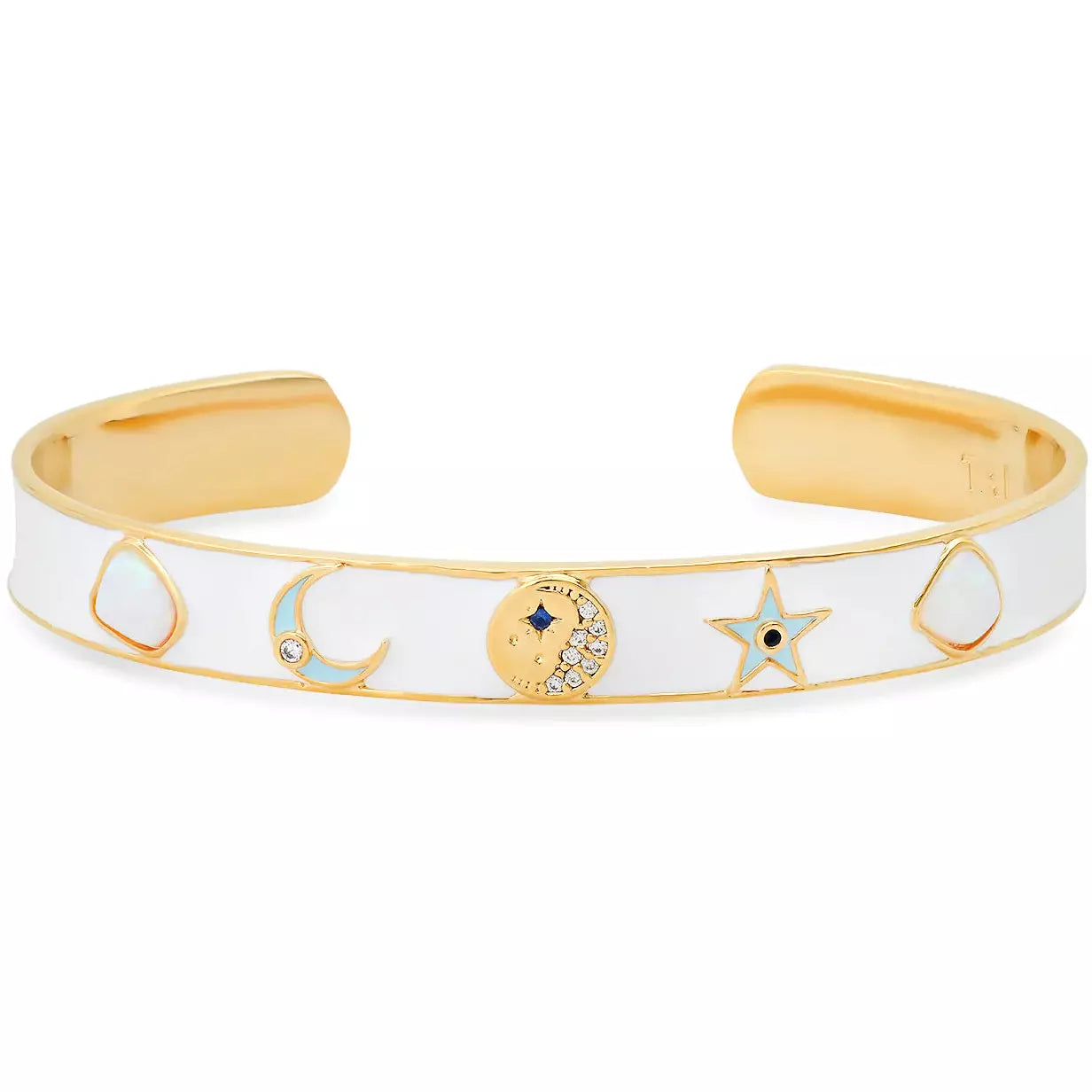 TAI Celestial Moon and Star Enamel Cuff