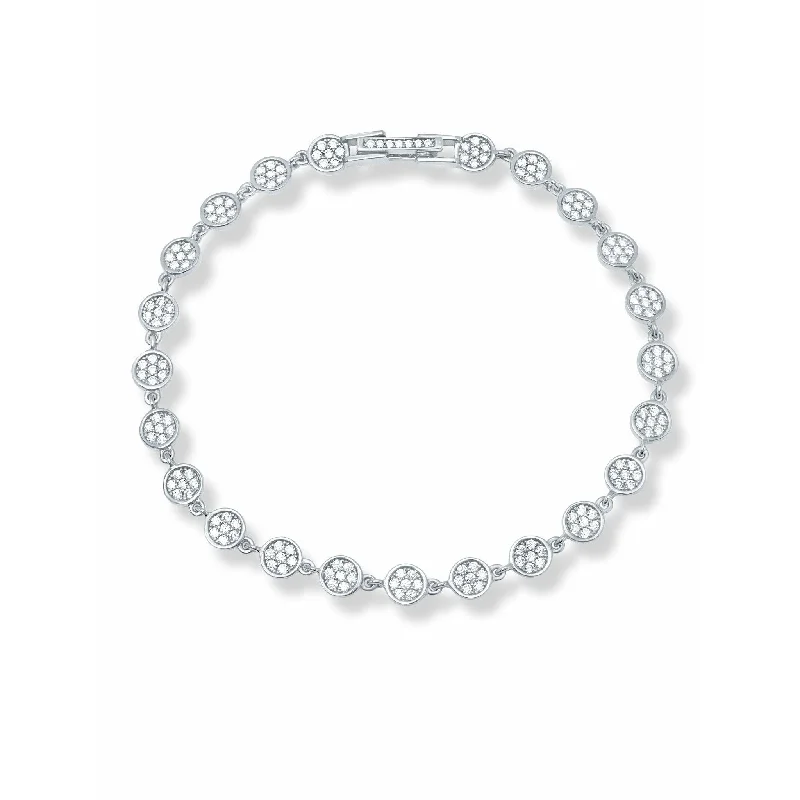 CRISLU Infinity Tennis Bracelet finished in Pure Platinum