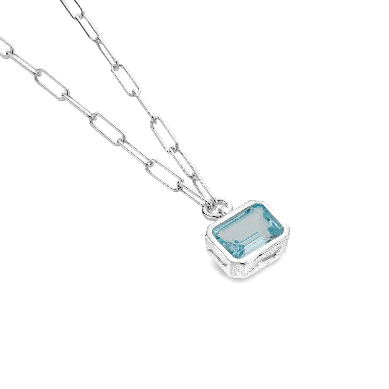 stylish chain necklaces for women -Sea Gems Lelanta Blue Topaz Necklace