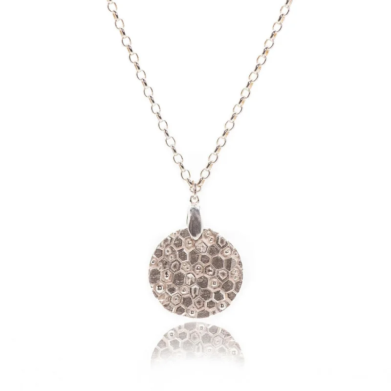 trendy gold necklaces for women -Dainty London Silver Large Hemera Necklace