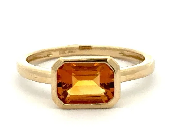 Yellow Gold Citrine Ring