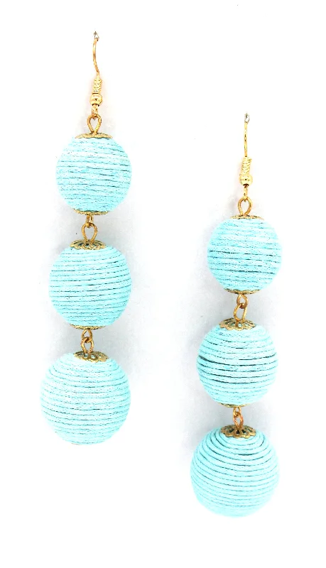 Avery Drop Earrings- Baby Blue