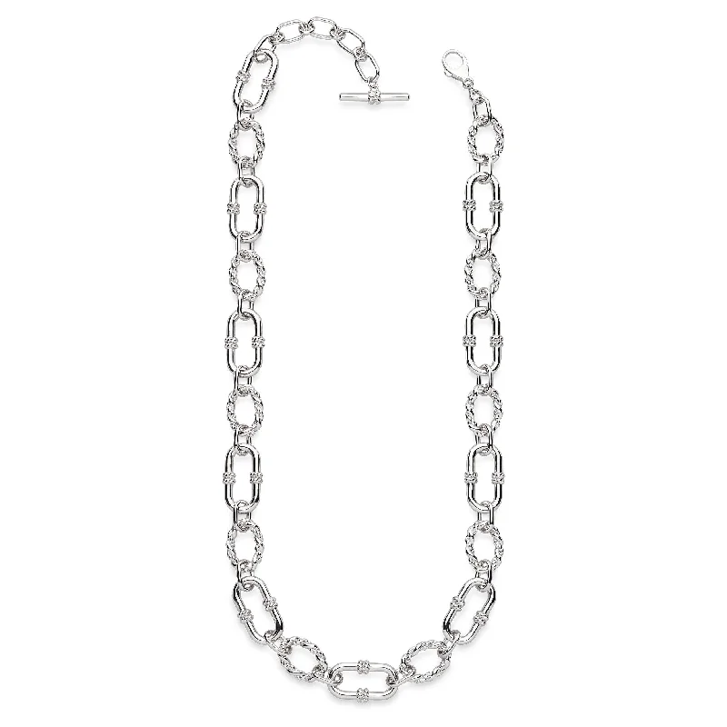 bridal shower necklaces for women -Kit Heath Sterling Silver Rope Link Chain Necklace