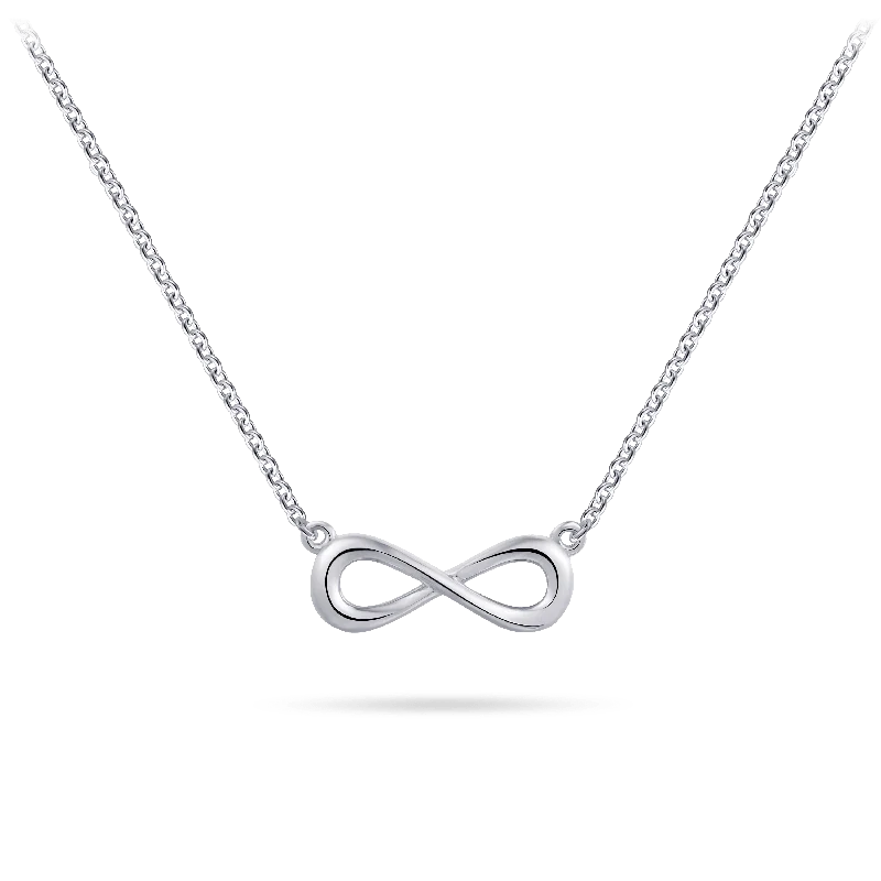 luxury fashion necklaces for women -Sterling Silver Infinity Necklace