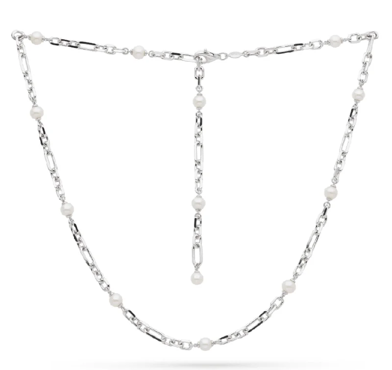 pearl necklaces for women -Kit Heath Revival Astoria Figaro Pearl Chain Link Multi Wear Station Necklace