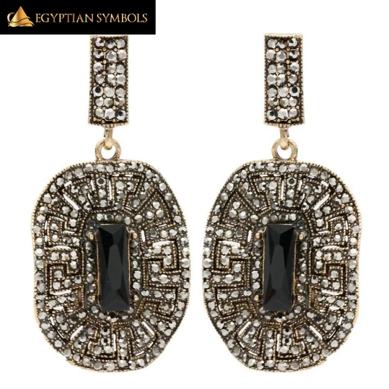 Egyptian Rhinestone Earrings