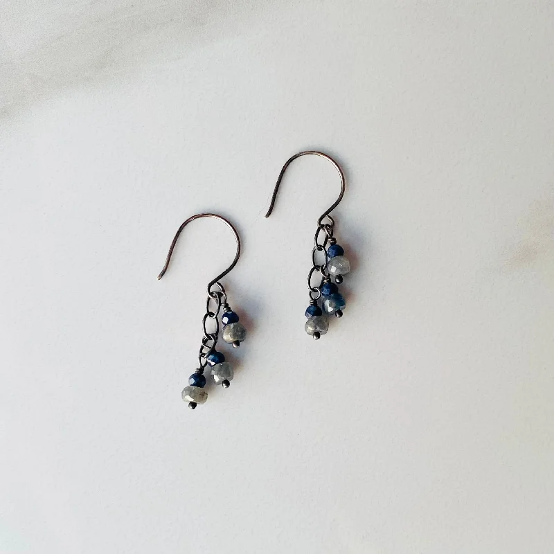 Blue Sapphire Dangle Earrings