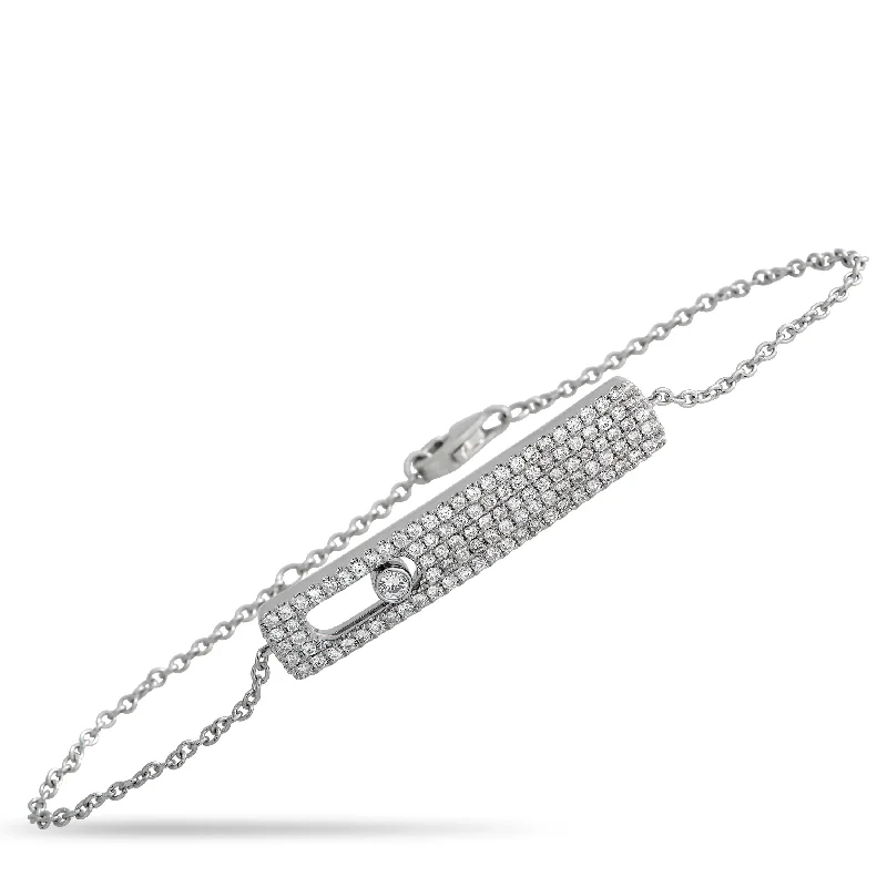 LB Exclusive 18K White Gold 0.85ct Diamond Bracelet ALB-17916