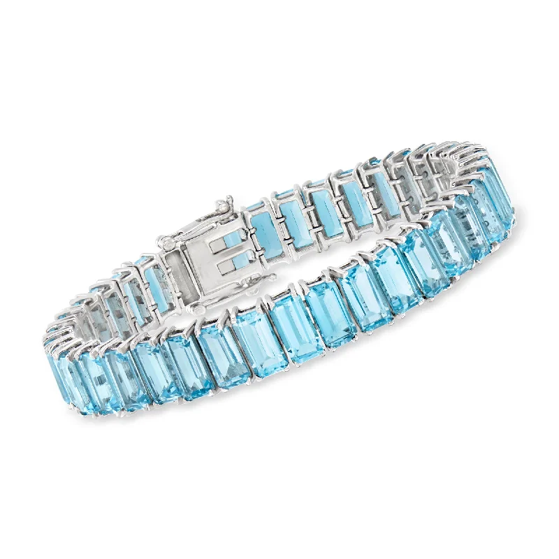 Ross-Simons Sky Blue Topaz Tennis Bracelet in Sterling Silver