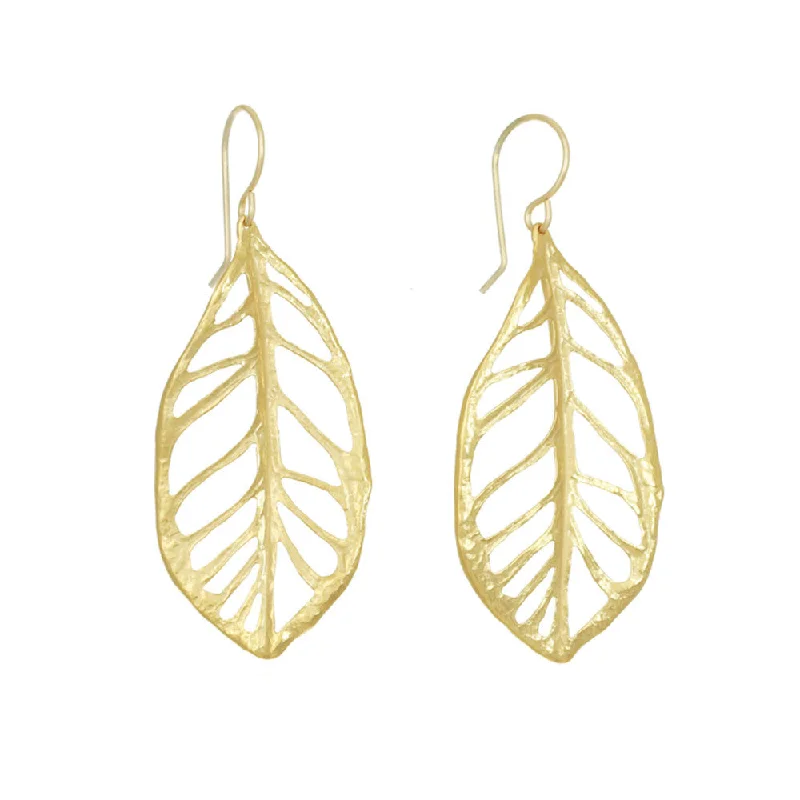 Plumeria Leaf Earrings