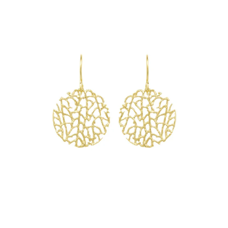 Mini Coral Disc Earrings