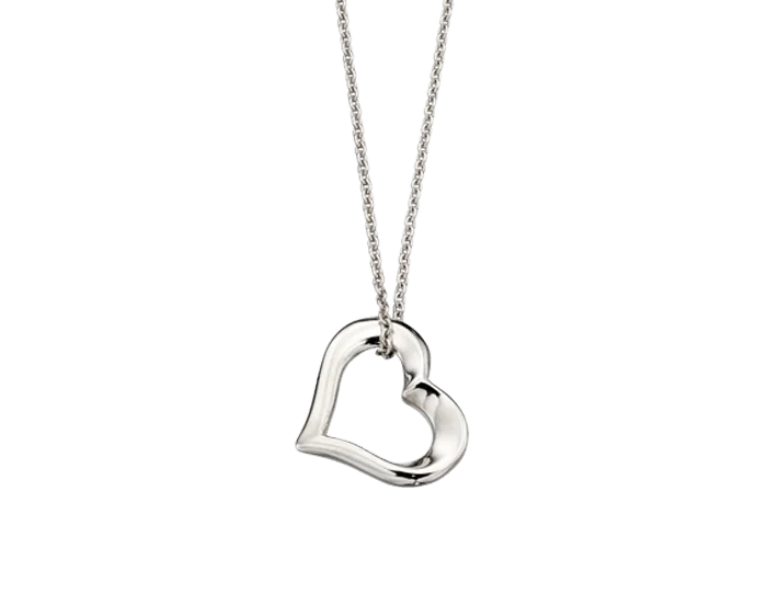 chunky necklaces for women -Little Star Sterling Silver India Open Heart Necklace