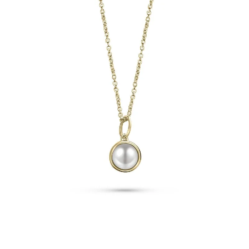 luxury fashion necklaces for women -Gold Vermeil Silver Solitaire Pearl Necklace