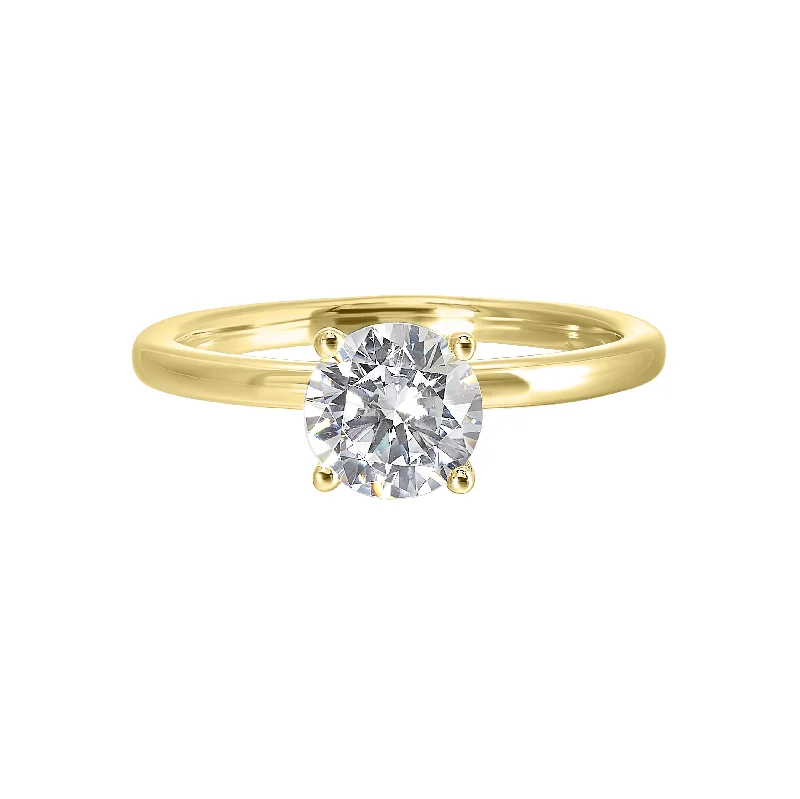 women’s engagement rings with emeralds -1/10 Ctw Daphne Diamond Hidden Halo Engagement Ring Setting in 14 Karat Yellow Gold