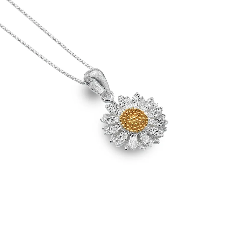 long necklaces for women -Sea Gems Sterling Silver Sunflower Necklace