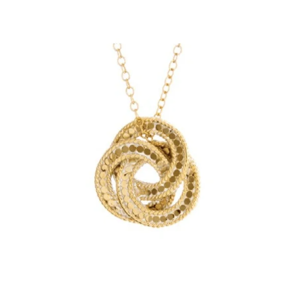 contemporary necklaces for women -Anna Beck Gold Woven Discs Necklace