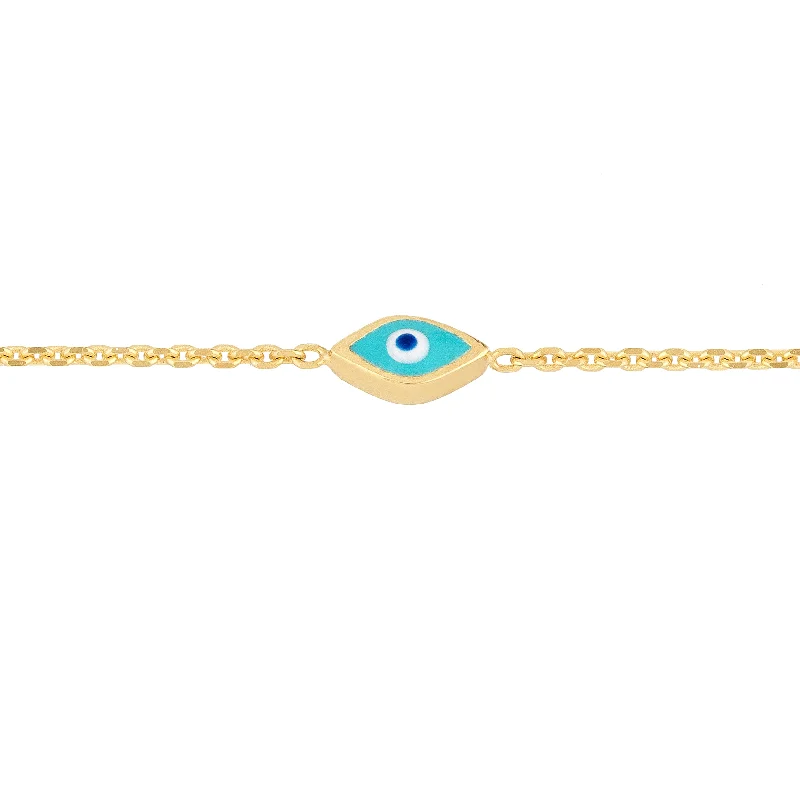 Enamel Evil Eye Station Chain