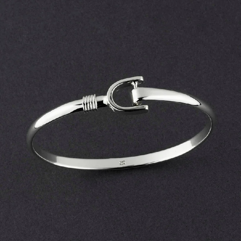 Sterling Silver Stirrup Bangle Bracelet