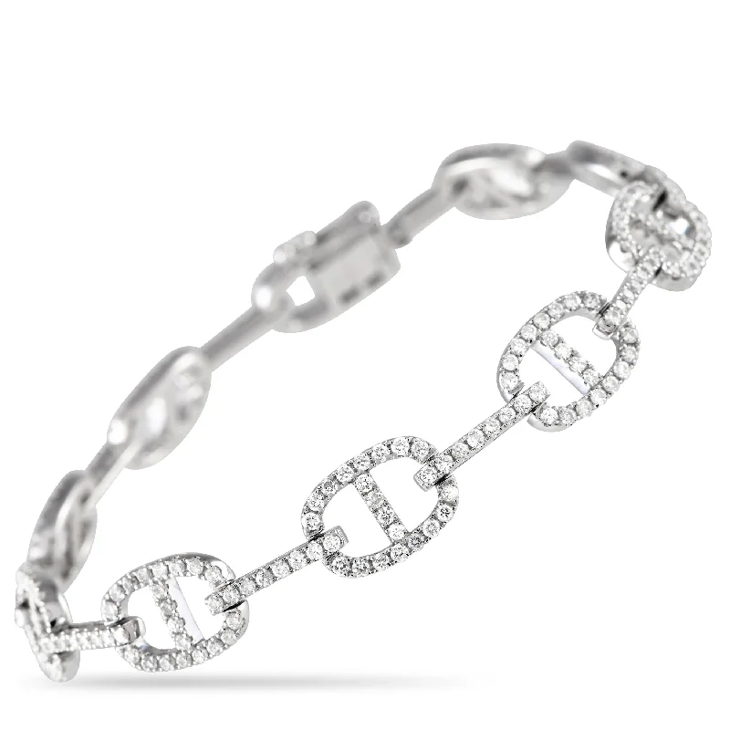 LB Exclusive 18K White Gold 2.50ct Diamond Bracelet ALB-16871