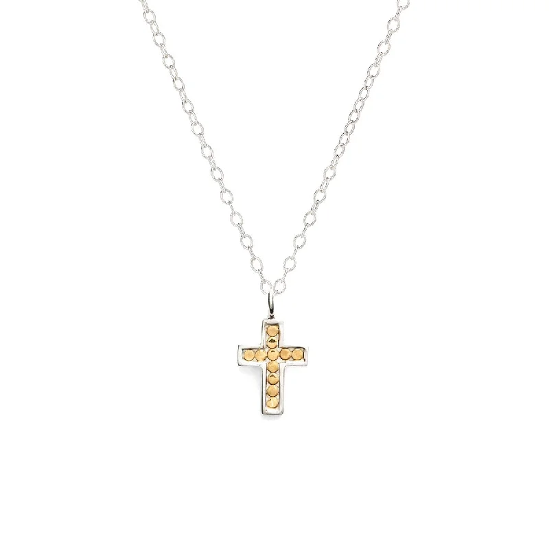 stunning statement necklaces for women -Anna Beck Gold Silver Small Cross Pendant Necklace