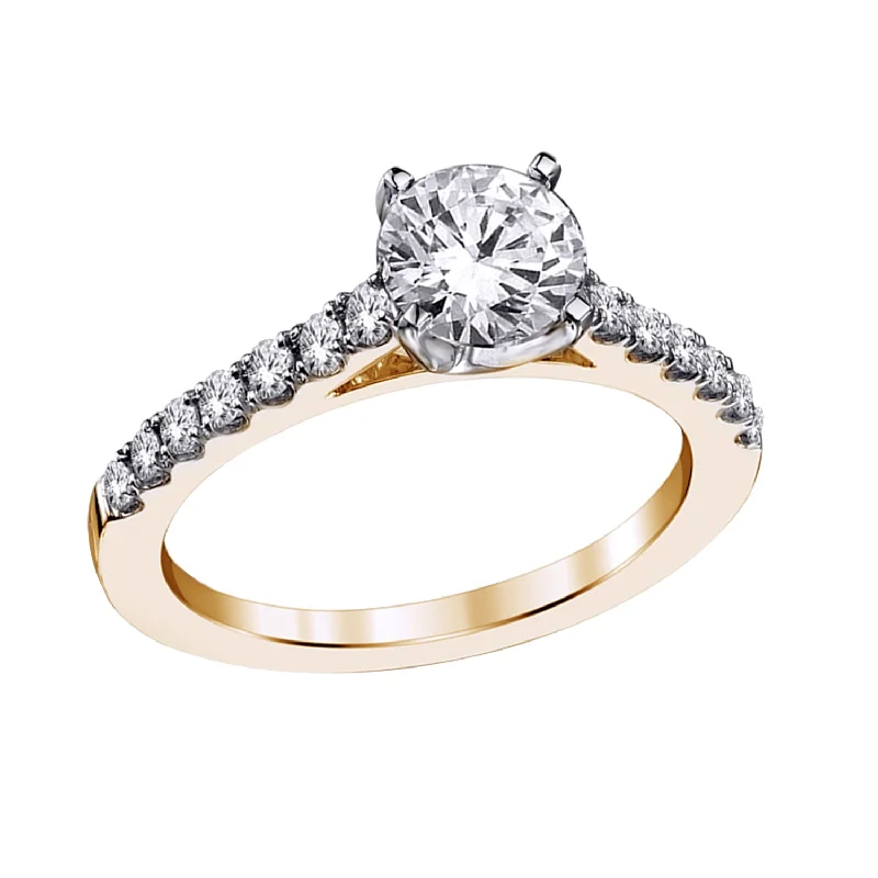 stylish engagement rings for women -14KT 1.25CTW Lab Grown Diamond Engagement Ring