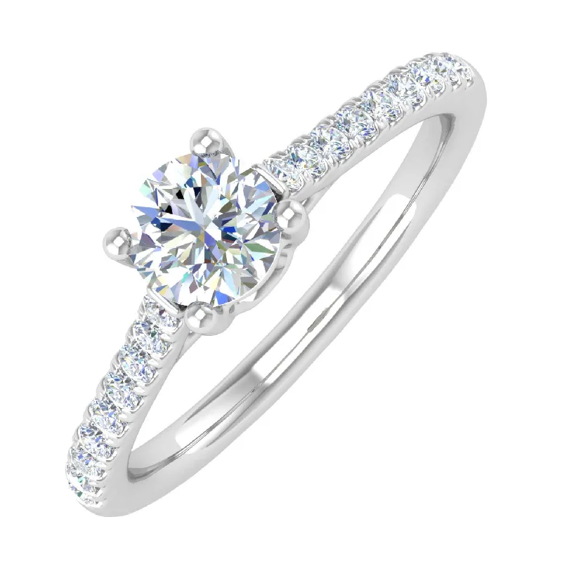 engagement rings with colored diamonds -1/2 Carat Diamond Solitaire Engagement Ring in Gold